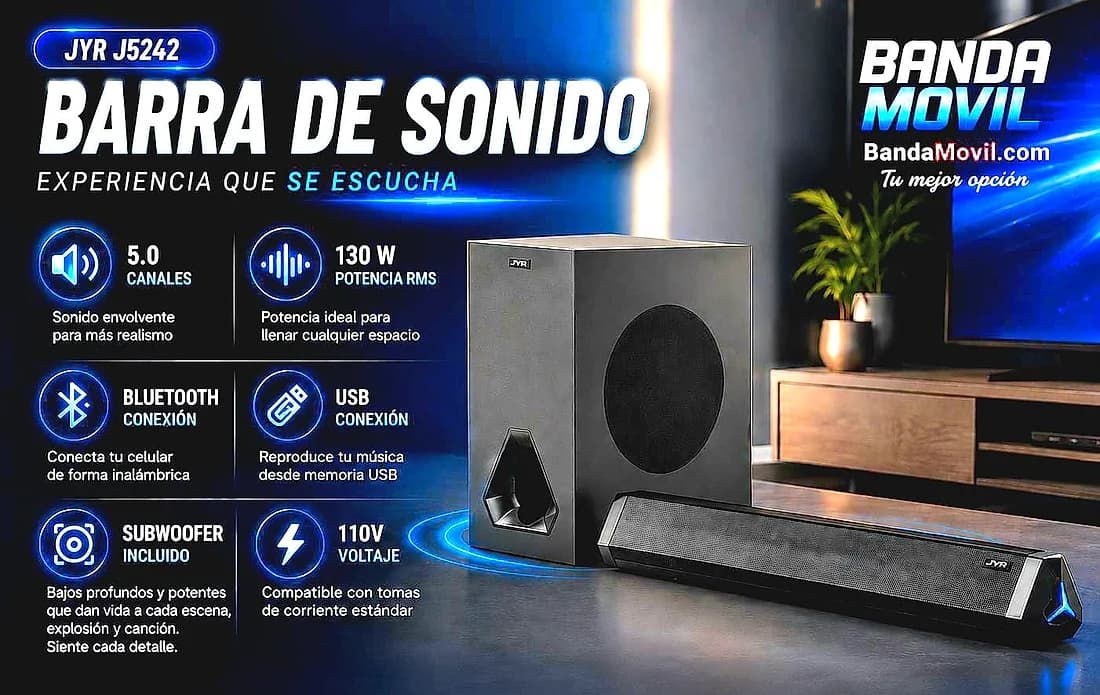 Barra de sonido con subwoofer