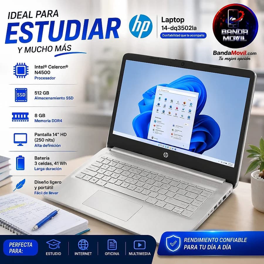 Portátil HP 14 pulgadas para estudiar