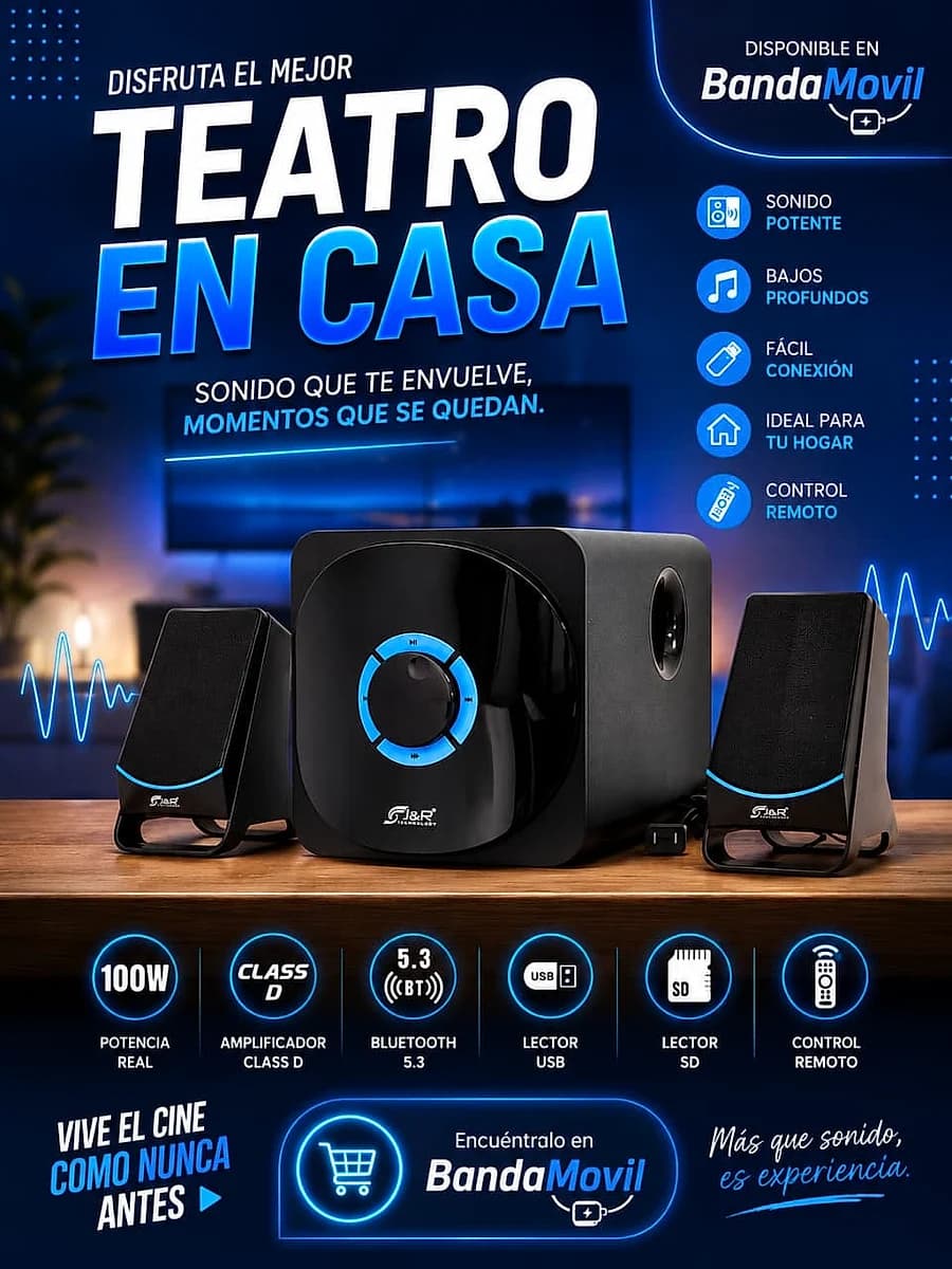 Sistema de sonido para teatro en casa