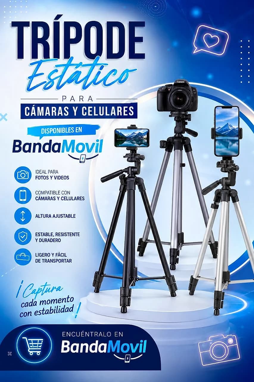 Trípode para cámaras y celulares